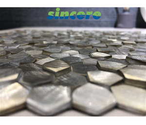 Mosaico de metal de aluminio dorado para cocina